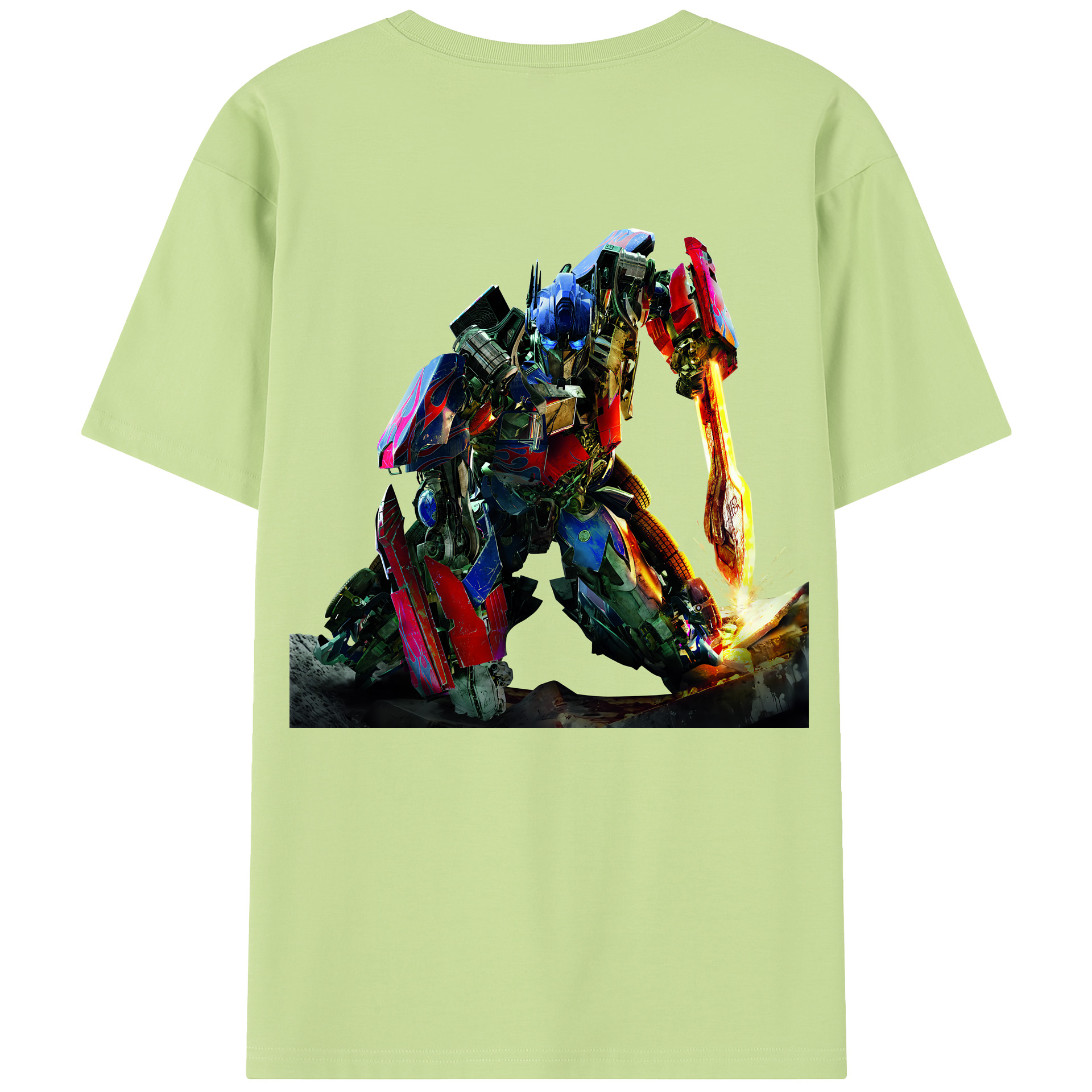 （画像用） Transformers トランスフォーマー 綿100％半袖Tシャツ（背面プリント）